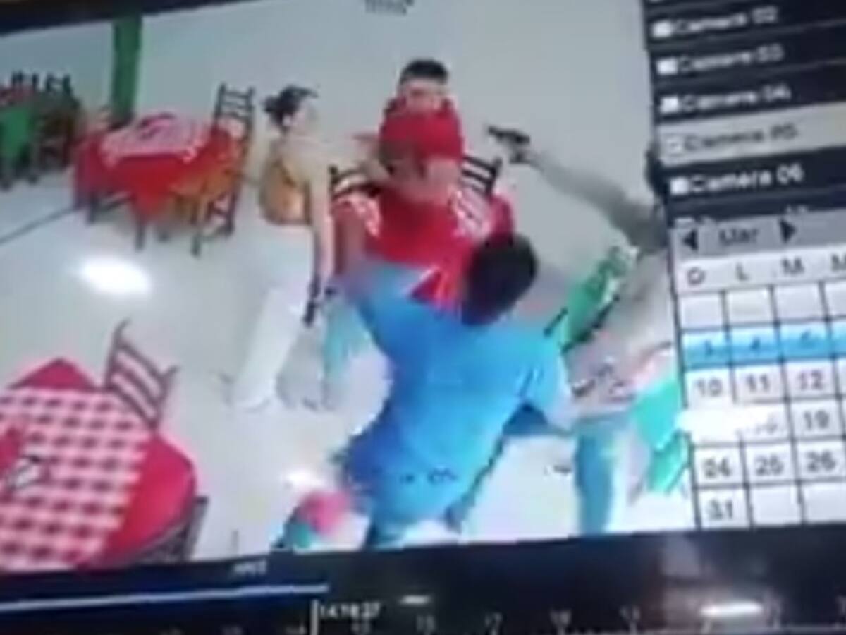 VIDEO: Impactante robo en un restaurante de Bucaramanga