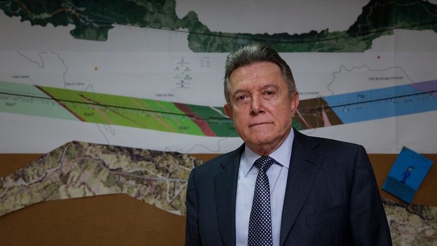 Carlos Collins, representante del consorcio Unión Temporal Segundo Centenario (Utsc), que tiene a su cargo la construcción del Túnel de la Línea . Foto: Colprensa