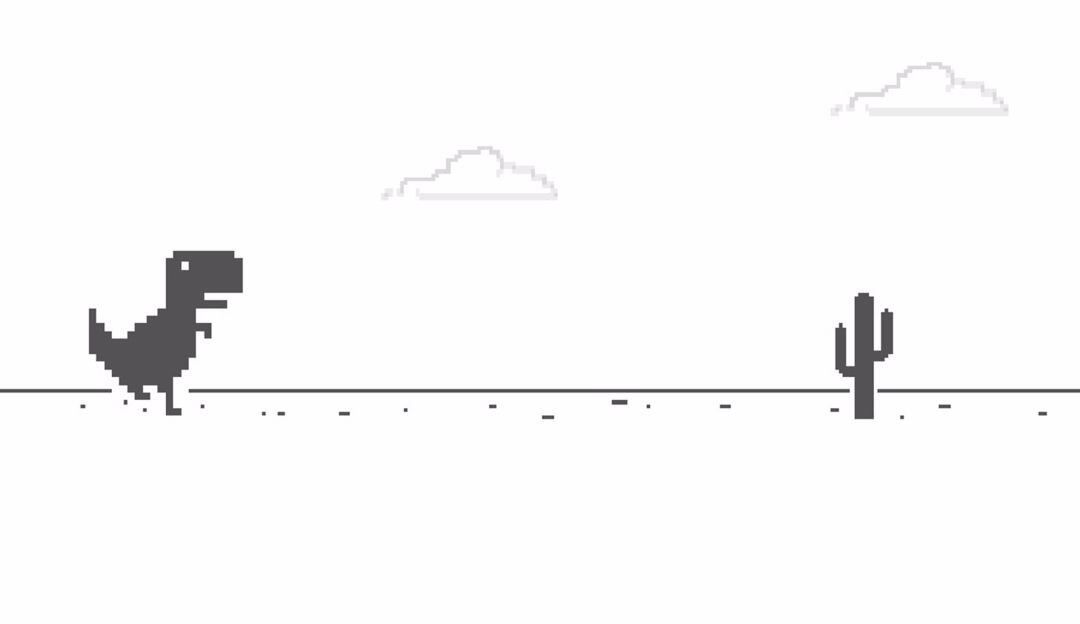 El popular dinosaurio del navegador Google Chrome 