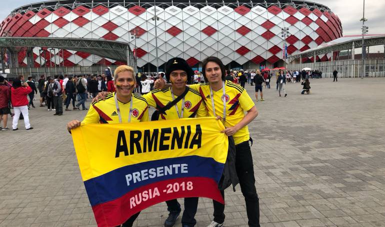 Quindianos acompañaron a la selección Colombia en Rusia