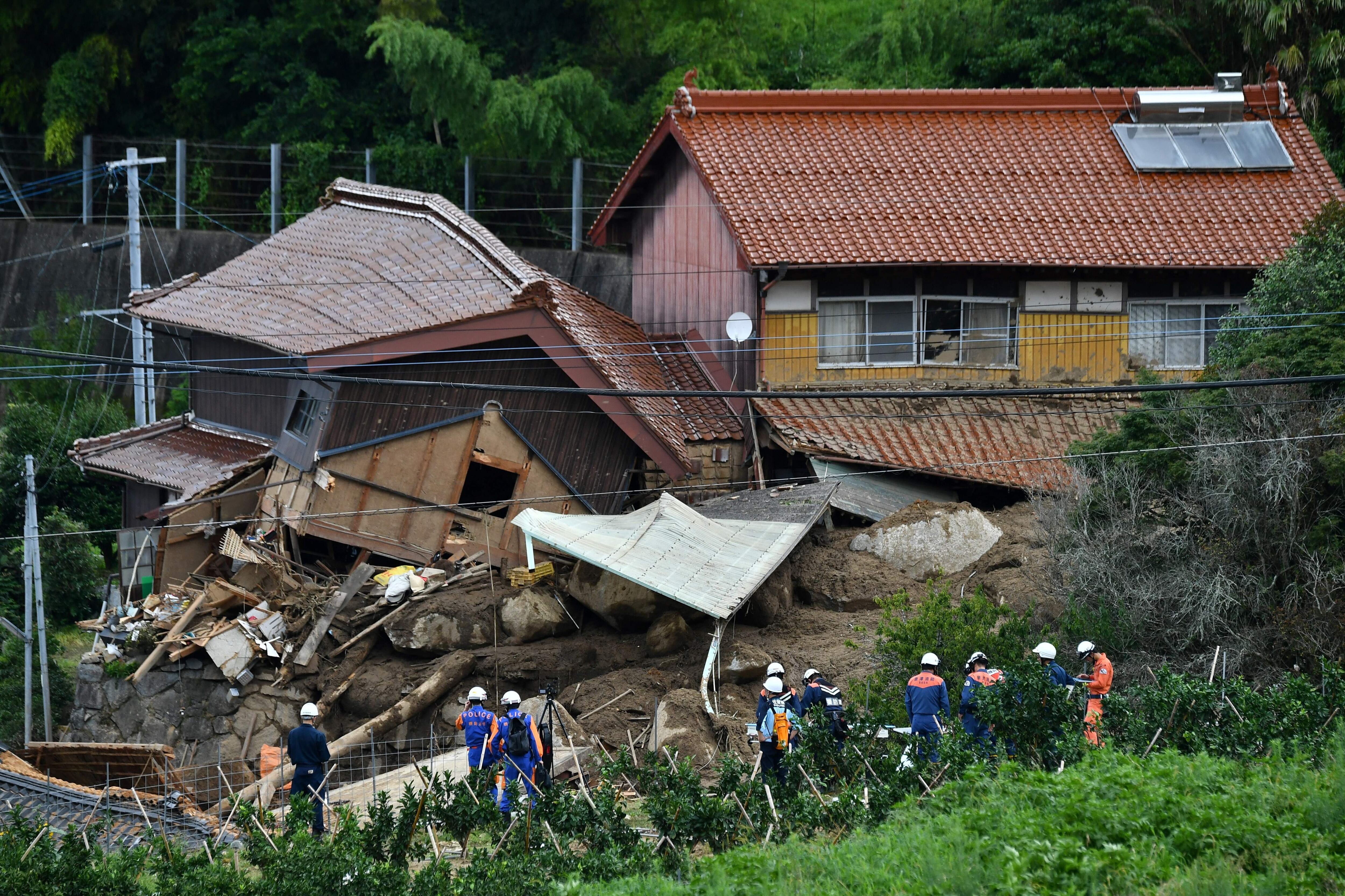 Deslizamientos tras fuertes lluvias en Japón.
(Foto:    KAZUHIRO NOGI/AFP via Getty Images)