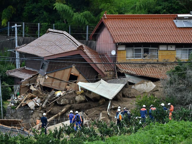 Deslizamientos tras fuertes lluvias en Japón.
(Foto:    KAZUHIRO NOGI/AFP via Getty Images)