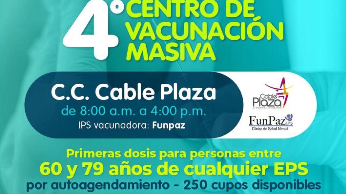 En Cable Plaza se abre nuevo centro de vacunación anticovid