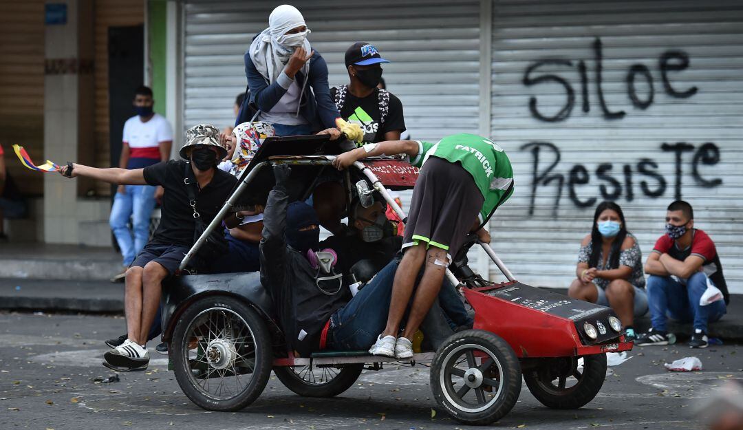 Manifestaciones y bloqueos en Cali