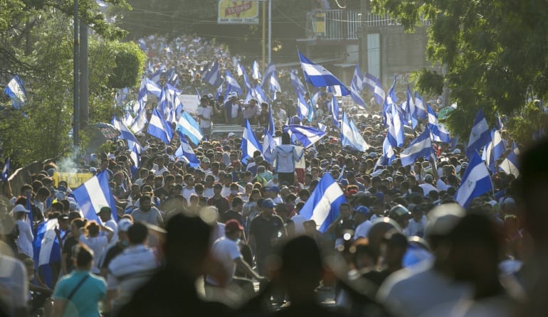 Marchas contra Daniel Ortega en Nicaragua