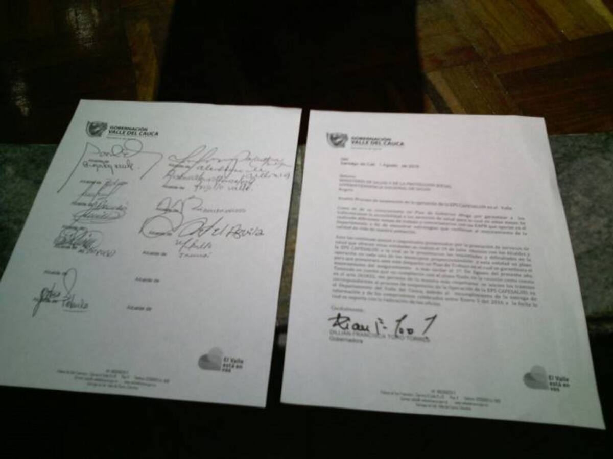 Alcaldes y Gobernadora piden retiro del Valle de Cafesalud