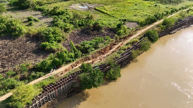 Construirán talud para mitigar riesgo de inundación en San Pelayo, Córdoba. Foto: prensa Alcaldía de San Pelayo.