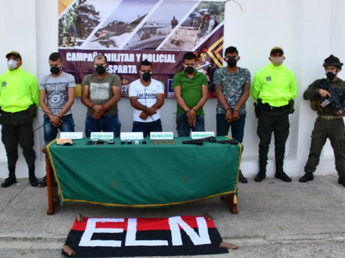 Capturan cinco presuntos integrantes del ELN