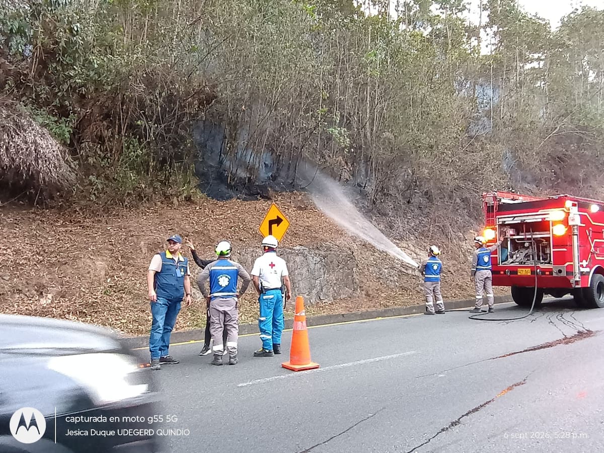 Los incendios no se generan solos, cinco conflagraciones el fin de semana en el Quindío