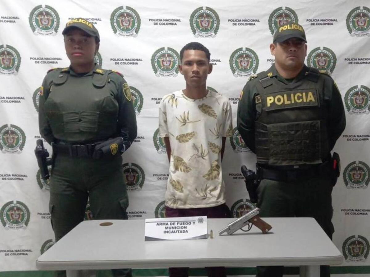 Policía capturó en Arjona a alias ‘Brayita’ con un arma de fuego