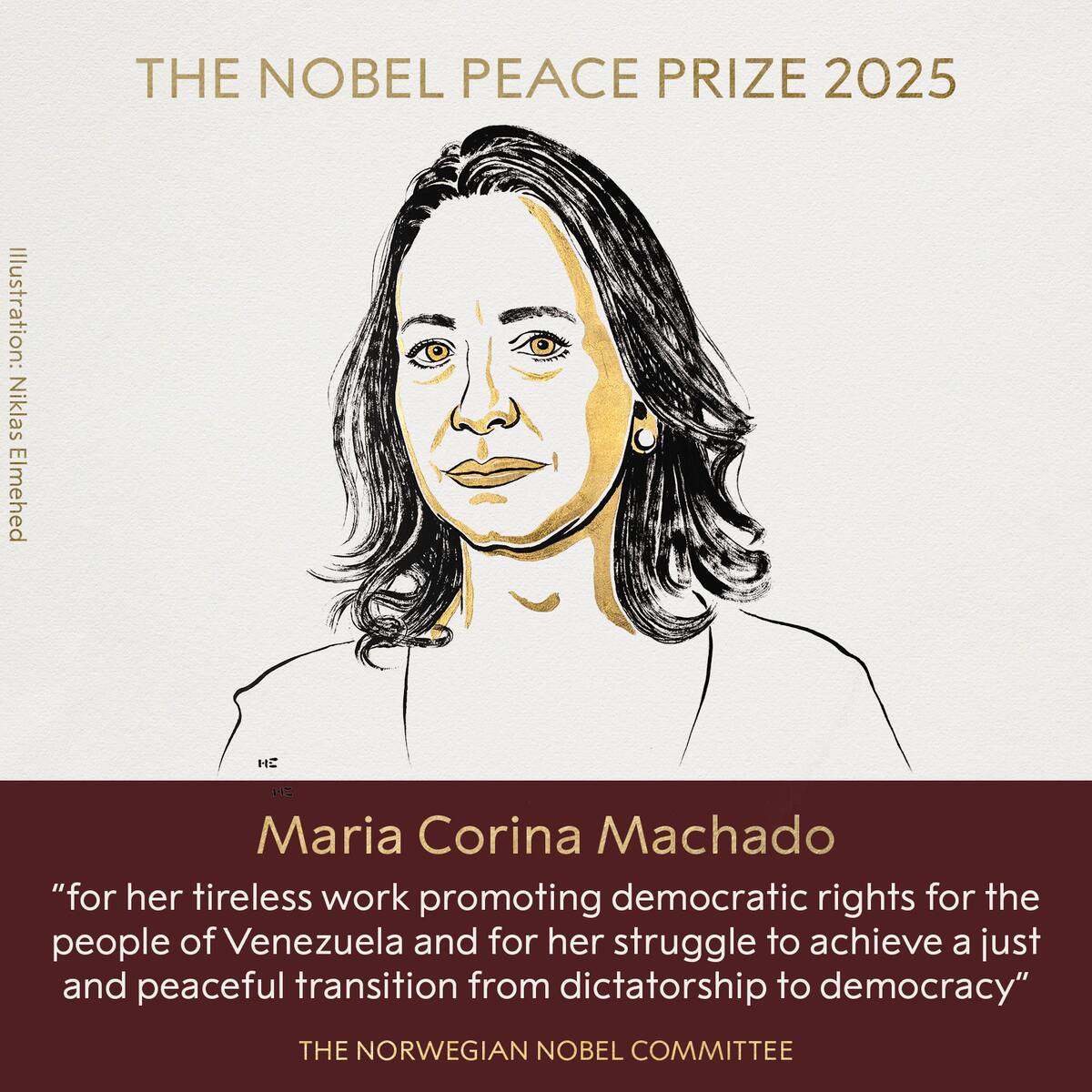 María Corina Machado: cancelan rueda de prensa previo a entrega de Nobel de Paz