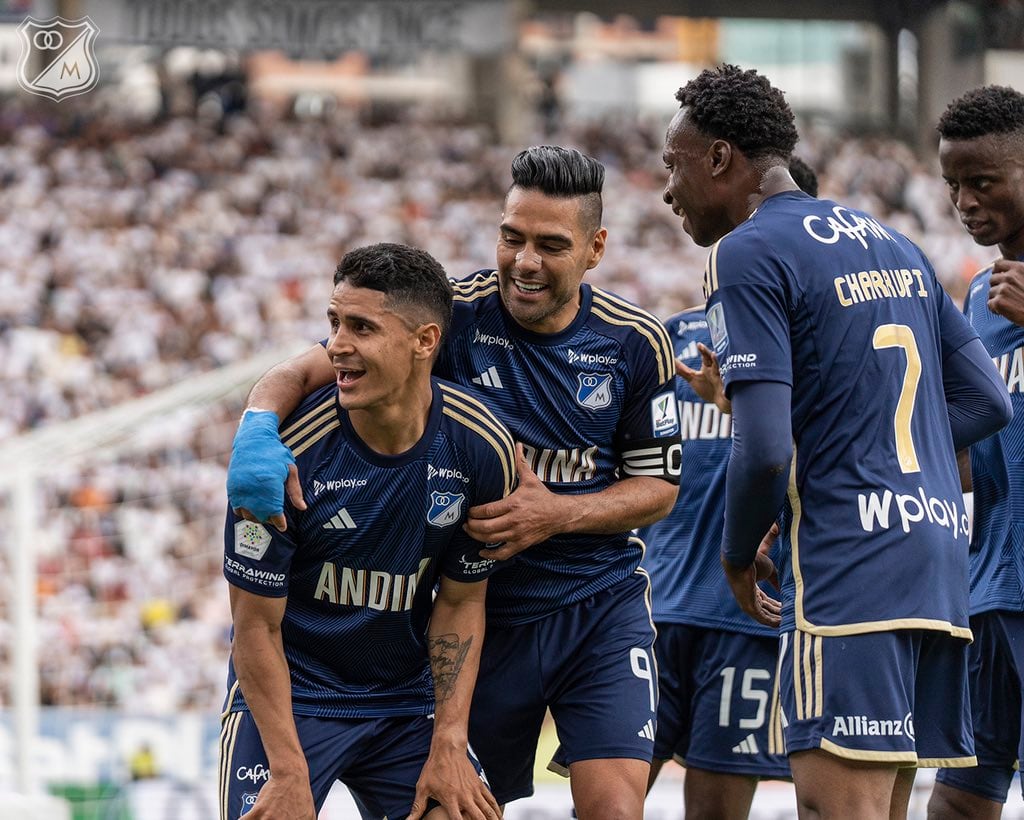 Daniel Cataño y Radamel Falcao García con Millonarios / @MillosFCoficial