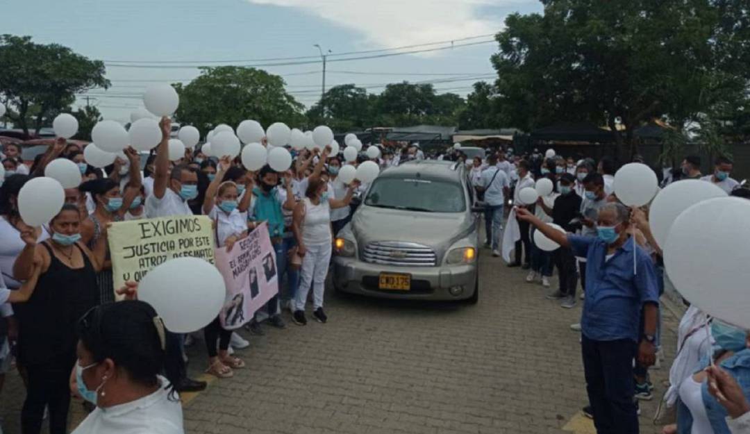 Sepelio de la joven el pasado mes de diciembre