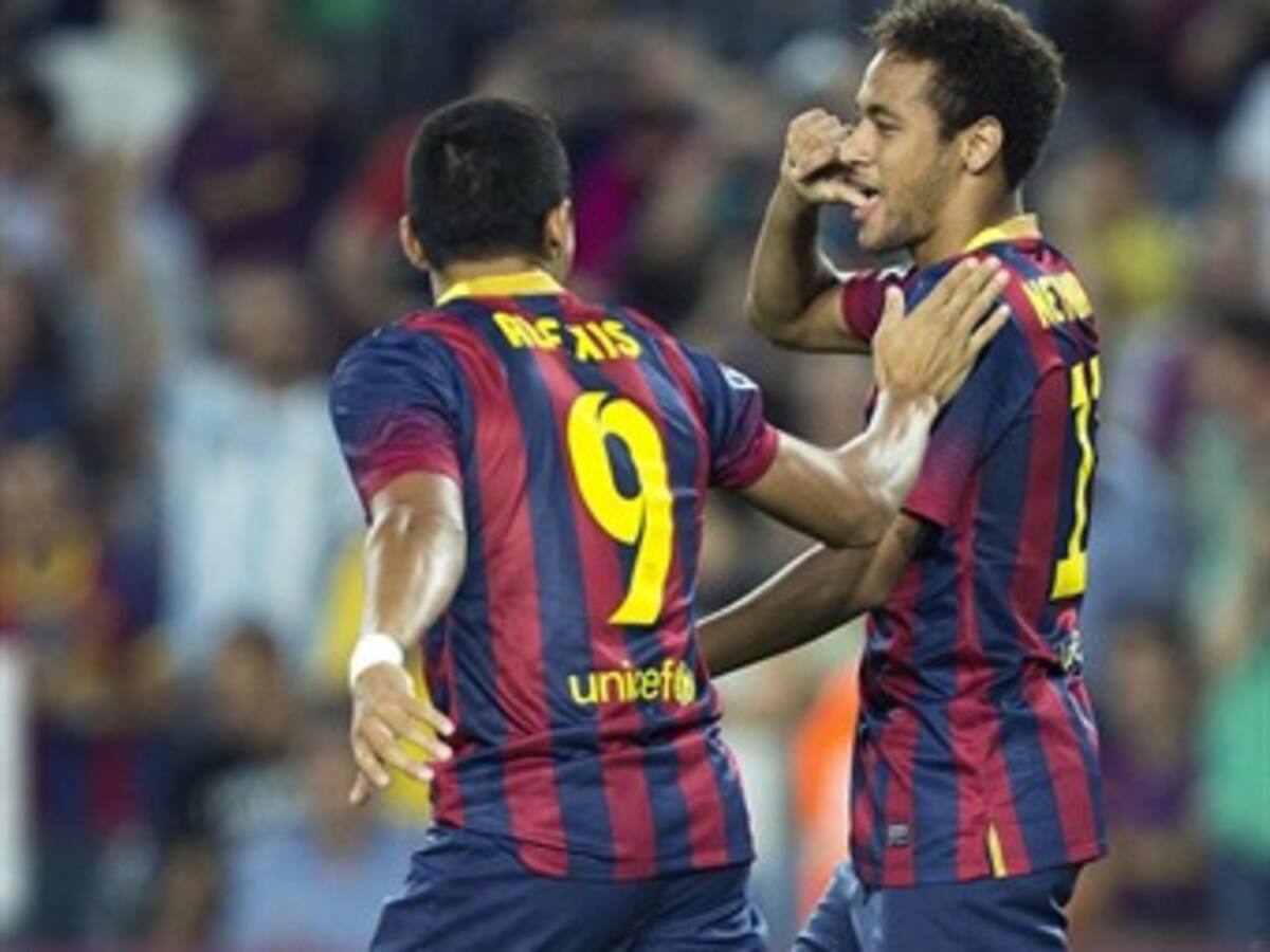 Neymar marcó su primer gol de liga con Barcelona