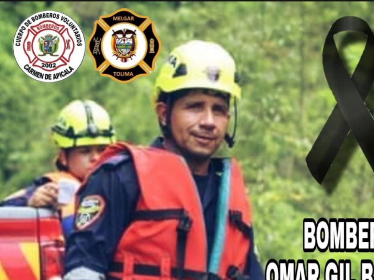 Luto por muerte de uno de los integrantes de bomberos en Melgar