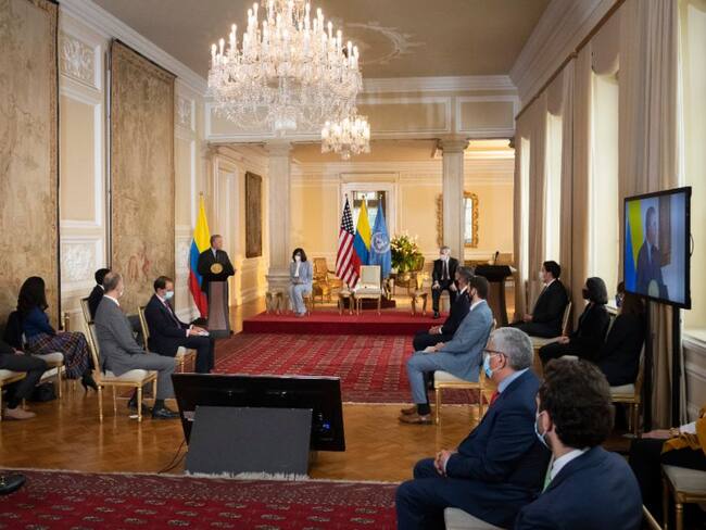 Presidente Iván Duque presentó la alianza ‘ReactivAcción’ en la Casa de Nariño.