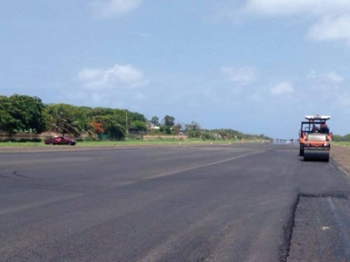 Ingresará más maquinaria para obras de la pista del aeropuerto Gustavo Rojas Pinilla en San Andrés