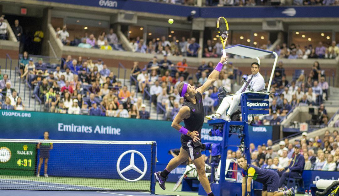Rafael Nadal durante la final de la edición 2019 ante Daniil Medvédev.