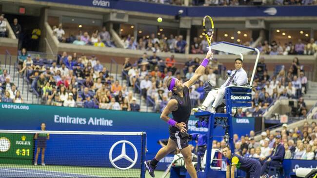 Rafael Nadal durante la final de la edición 2019 ante Daniil Medvédev.