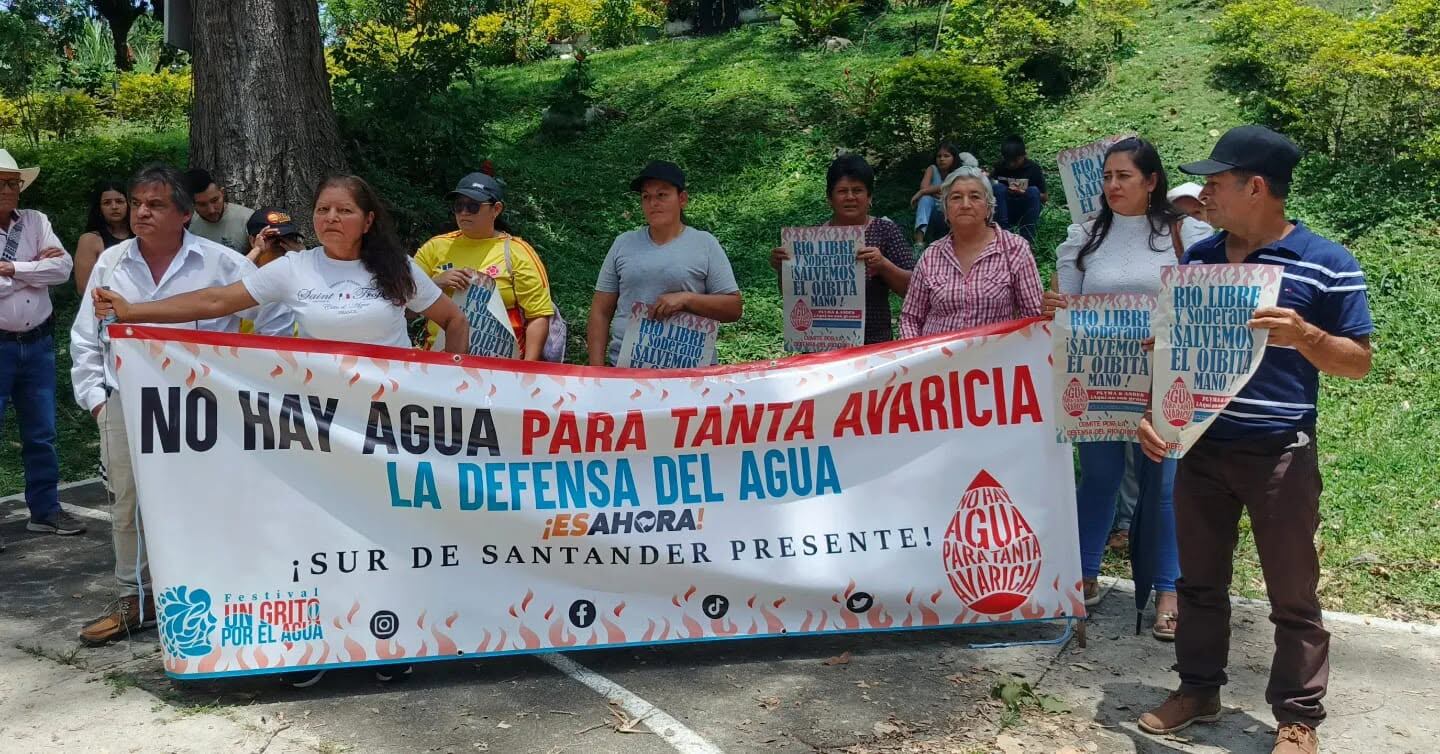 Manifestación durante la tercera edición del festival Un Grito por el Agua. | Foto: Colectivo Popular Guane