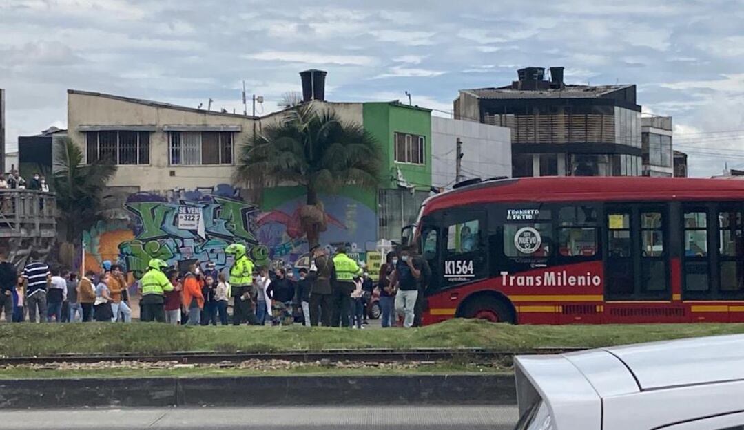 Trancones en Bogotá y protestas 