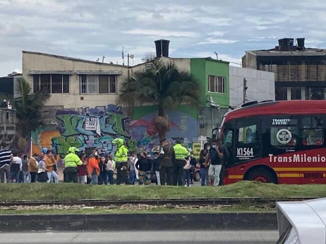 Trancones en Bogotá y protestas