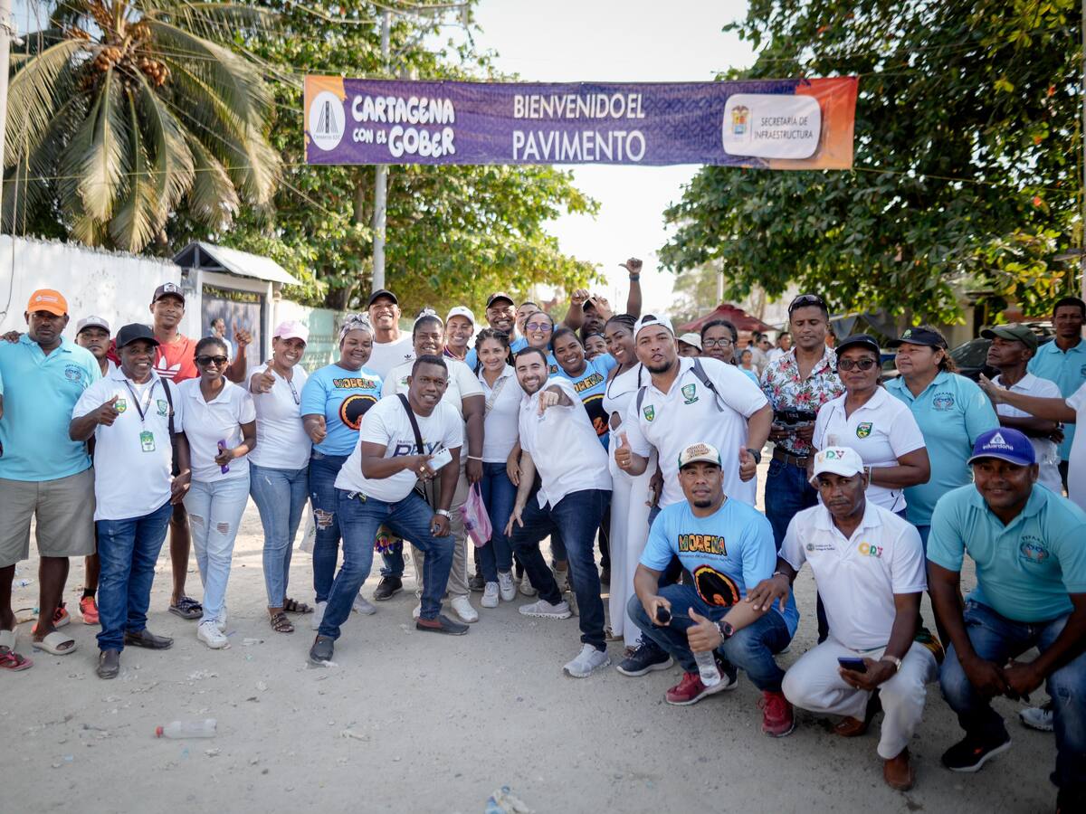 Inició pavimentación en cuatro zonas de Cartagena con recursos de la gobernación
