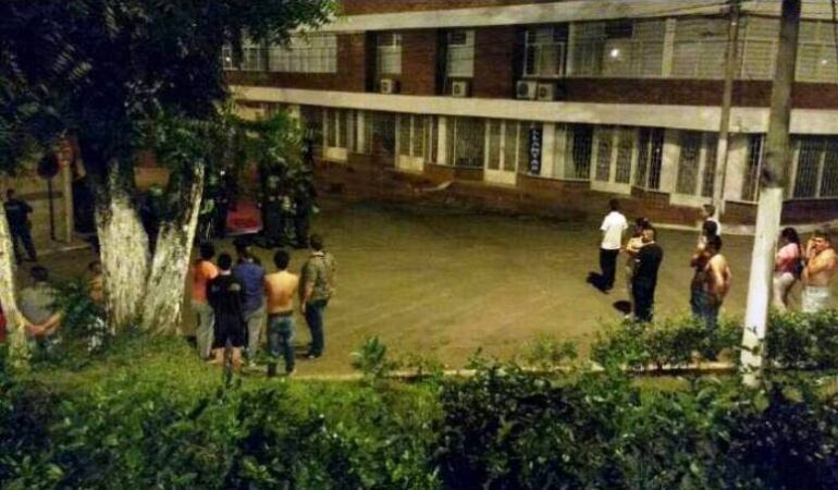 Lugar de la explosión en Barrio Nuevo