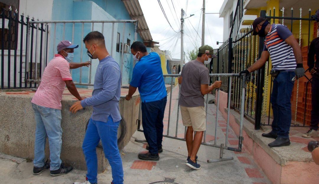 Cercos sanitarios en Soledad, Atlántico.