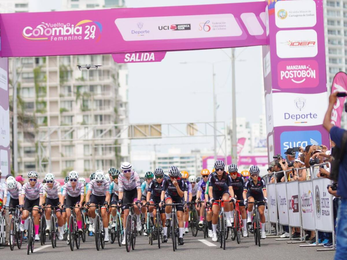 Primer día de Vuelta a Colombia Femenina 2024 en Cartagena