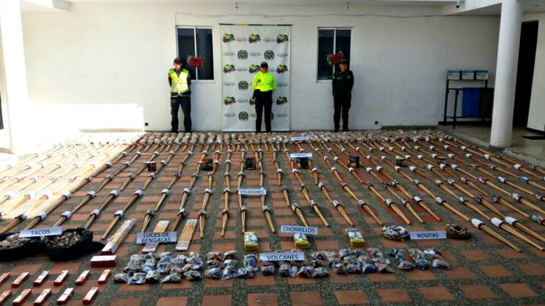 Pólvora incautada en el municipio de Marinilla. 