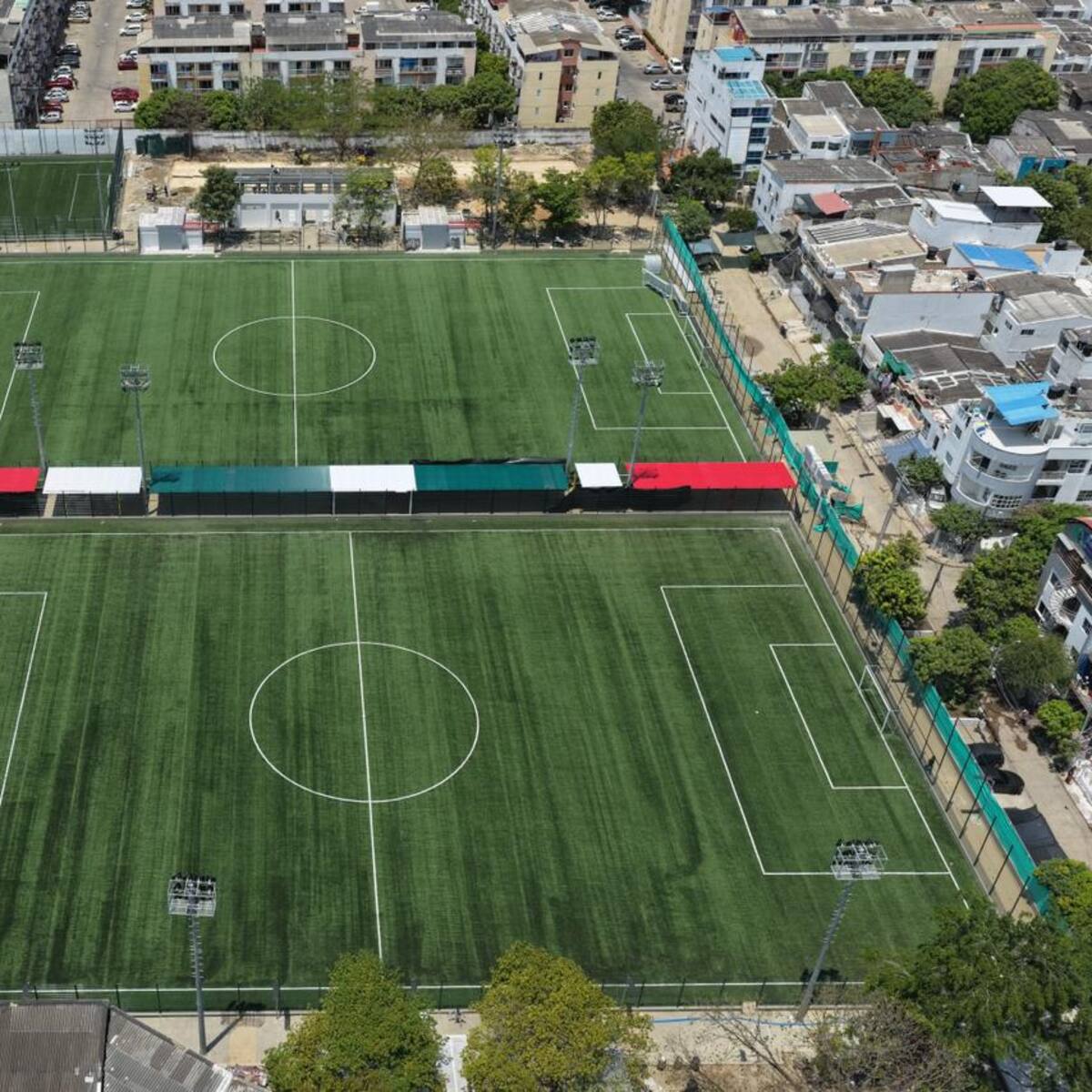 Trabajos en el Templo del Fútbol Menor de Alameda La Victoria avanzan en un 80%