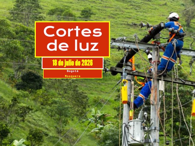 Cortes de luz en Bogotá y Mosquera este sábado 18 de julio | Alcaldía de Bogotá
