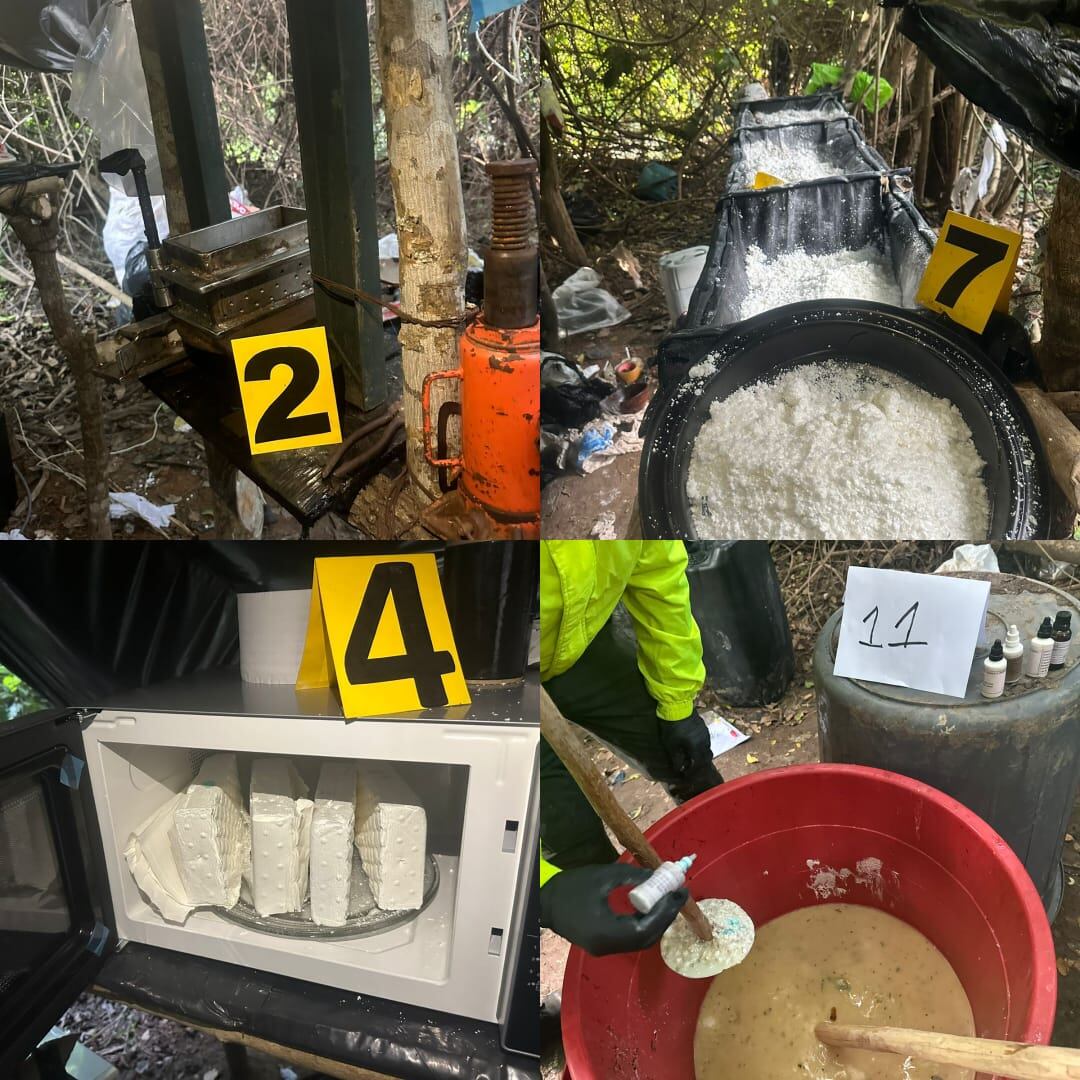 Laboratorio para el procesamiento de clorhidrato de cocaína en zona rural de Cúcuta
