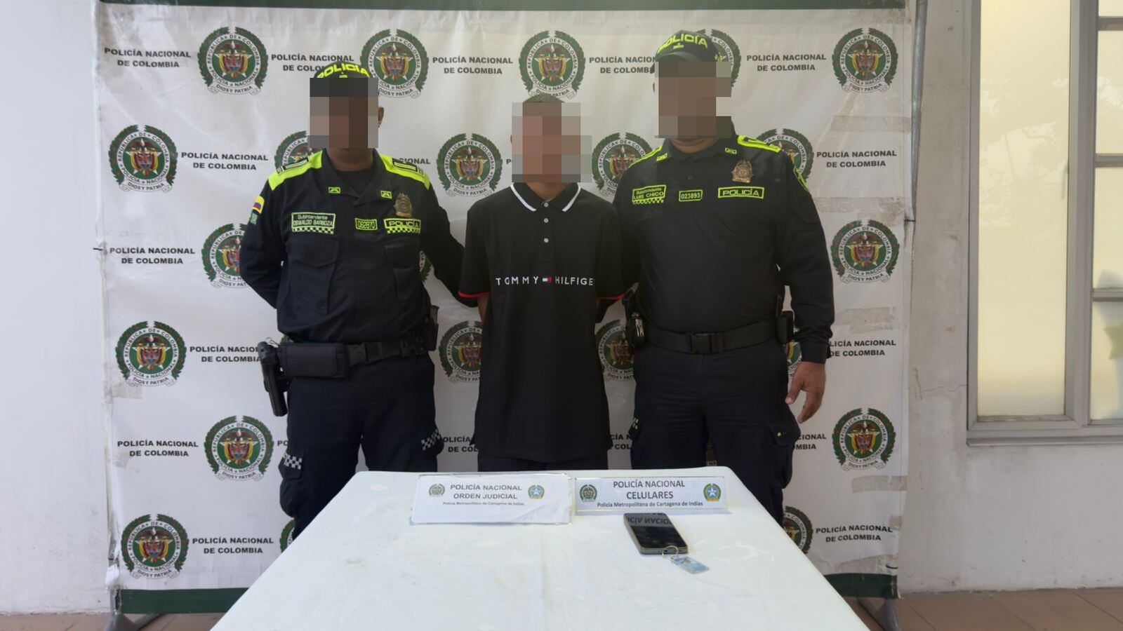 Capturado "El Chukito” por homicidio. // Policía Metropolitana de Cartagena