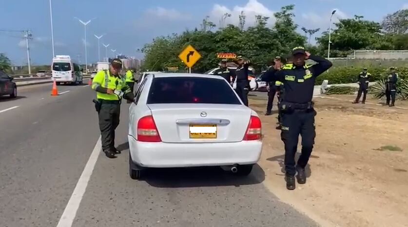 Operativos movilidad fin de semana./ Foto: Policía Mebar