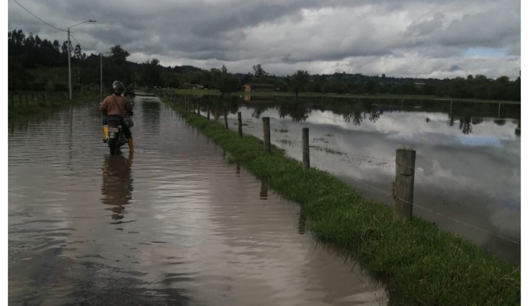 Inundación en Tuta. 