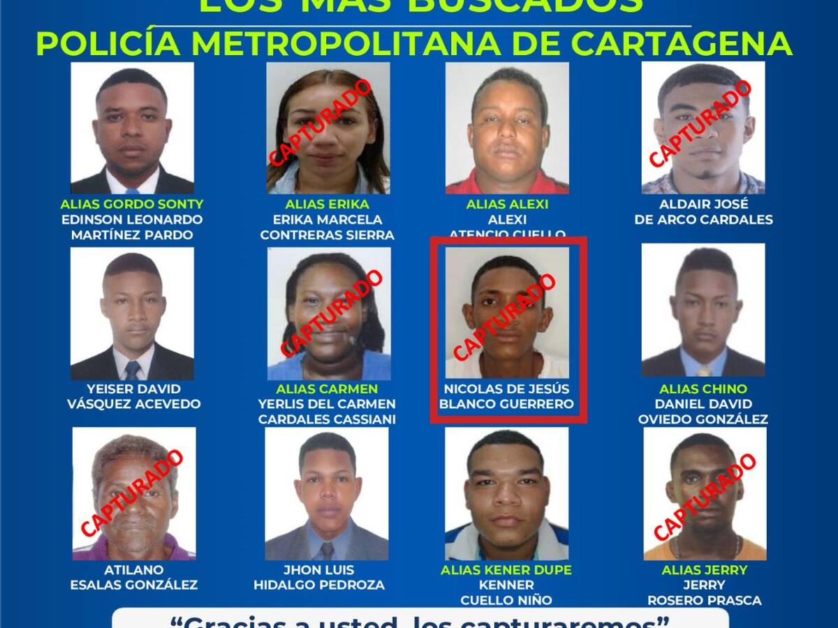 Cayó otro delincuente del cartel de los más buscados por homicidio en Cartagena