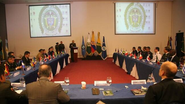 Autoridades de 11 países se capacitan en Colombia en lucha antidrogas. Foto: Cortesía Policía Nacional