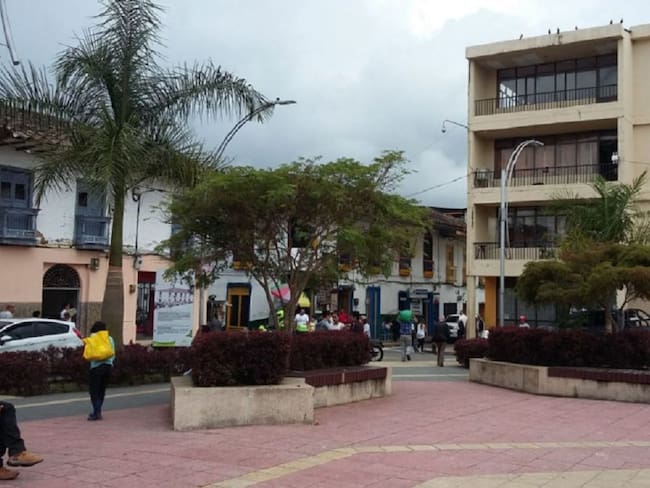 Paque Central del municipio de Anserma, Caldas.