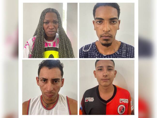 “La Negra”, “El Brujo”, “El Patinador” y “El Diablo”, presuntos integrantes de los AK47. Foto: MECUC.