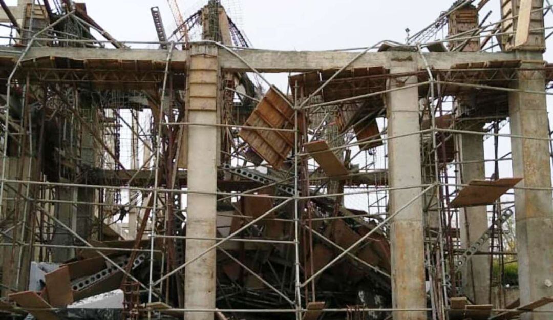 En la construcción de un centro comercial en esa zona, se presentó el incidente