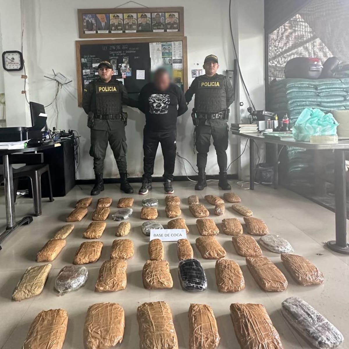 Asestan golpe a bandas del narcotráfico en putumayo, incautan 42 kilos de base de coca