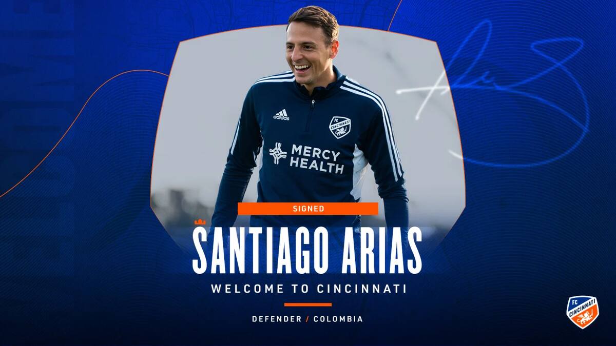 Santiago Arias, oficializado por el Cincinnati de la MLS