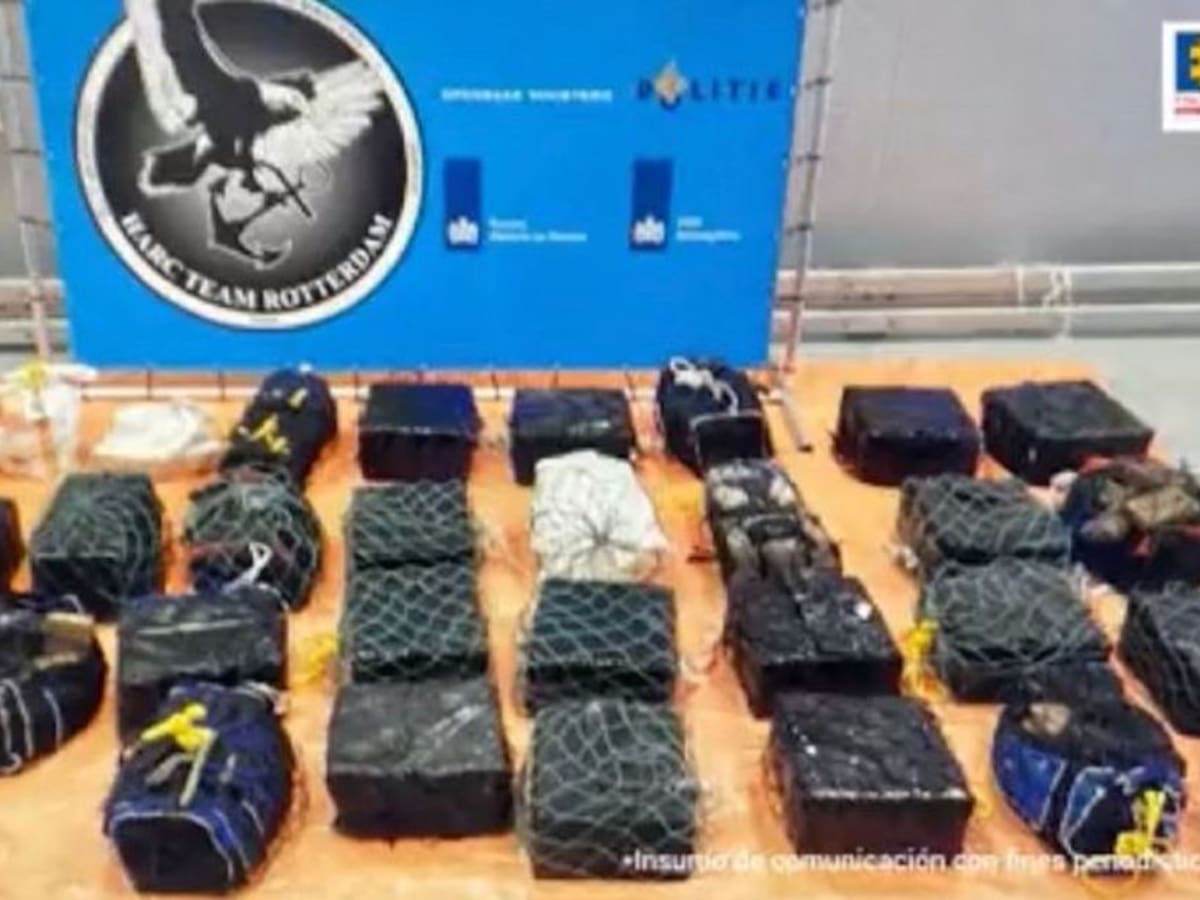 Incautan cargamento de una tonelada de cocaína en Países Bajos