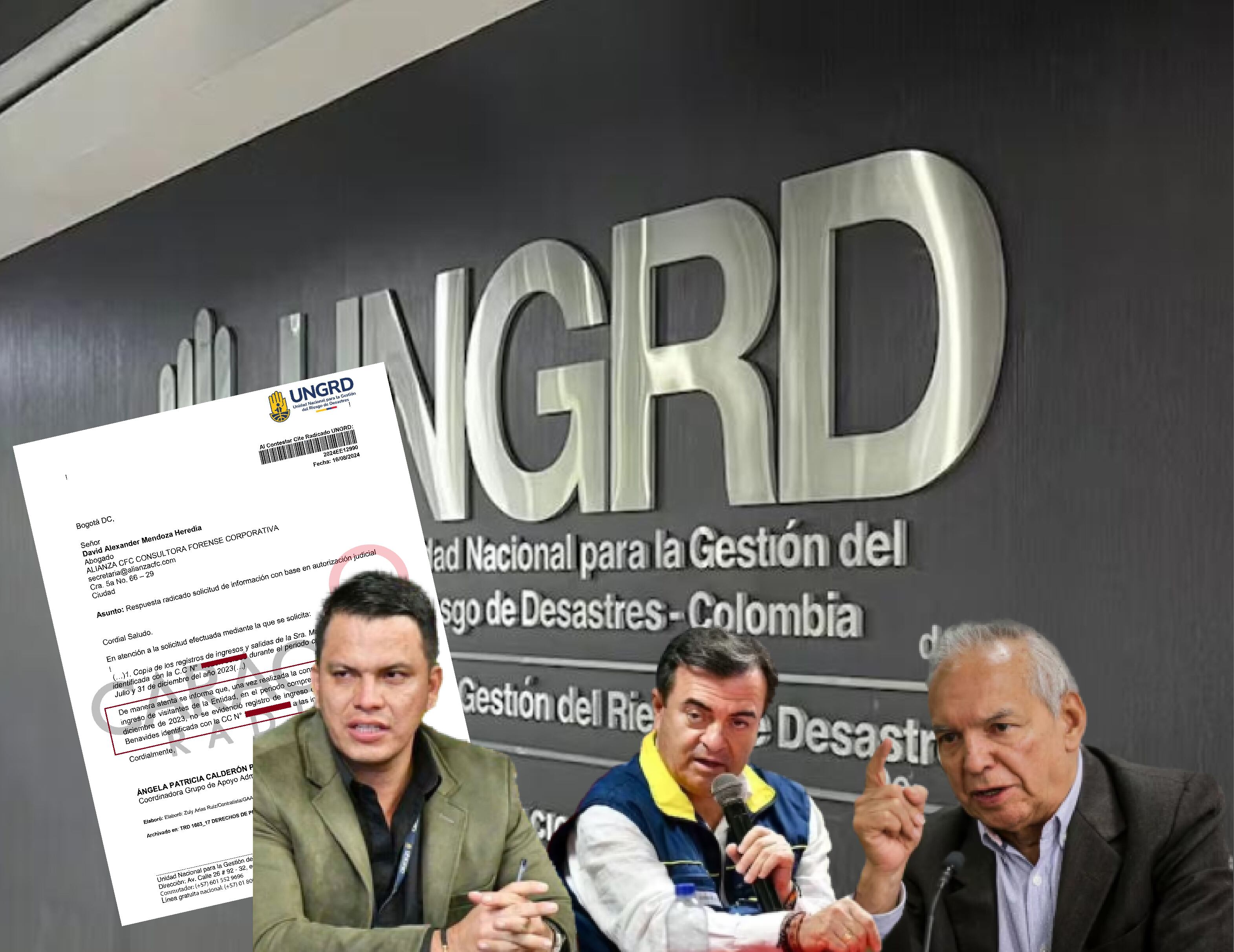 Un documento revela que María Alejandra Benavides, la exasesora del ministro de Hacienda, Ricardo Bonilla, no tiene registros de visitas a la UNGRD.