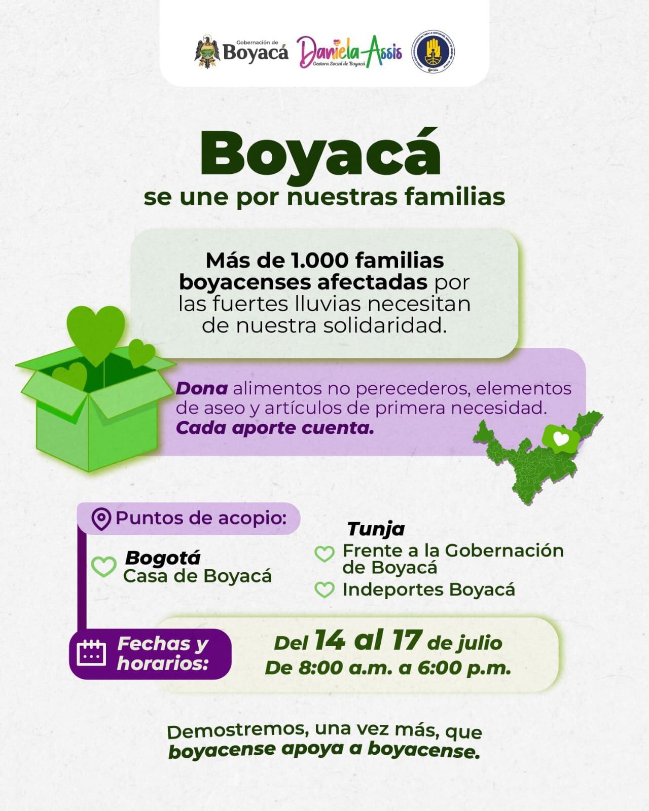 Campaña de solidaridad por los afectados por las lluvias