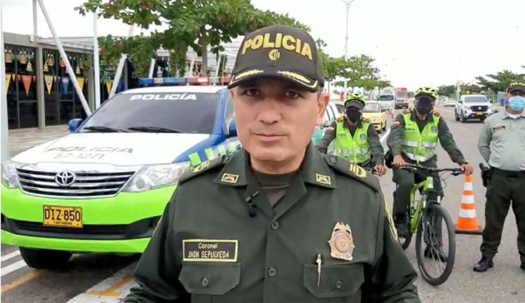Jhon Sepúlveda, Comandante Operativo de la Policía Metropolitana de Barranquilla.