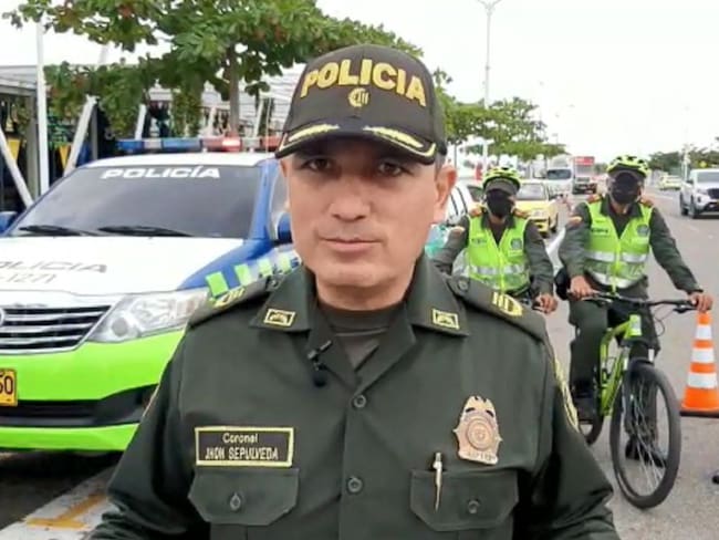 Jhon Sepúlveda, Comandante Operativo de la Policía Metropolitana de Barranquilla.