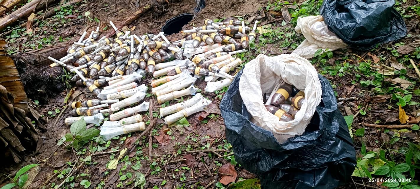 Fueron hallados 197 artefactos explosivos acondicionados para ser lanzados por sistemas aéreos no tripulados tipo Dron.